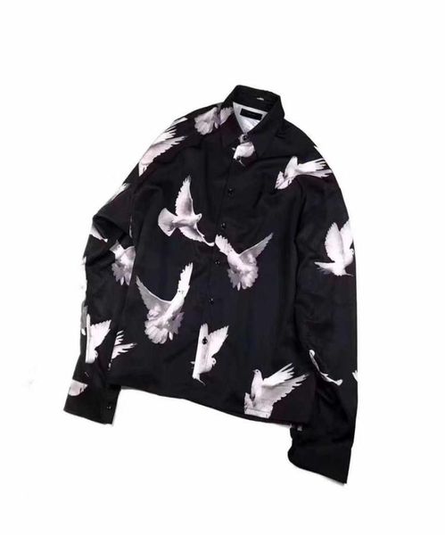 

new black dove peace dove long sleeve shirt for men and women8362784, White;black