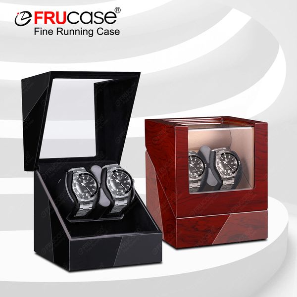 

watch boxes cases frucase dual watch winding device for automatic watch case usb charging 20 with battery option 230718, Black;blue