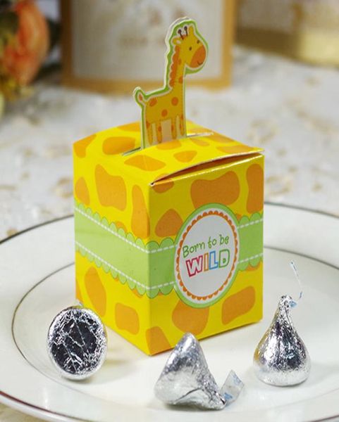 

30pcs giraffe candy box cute animal gift boxes baby shower birthday wedding favors monkey tiger elephant7787153