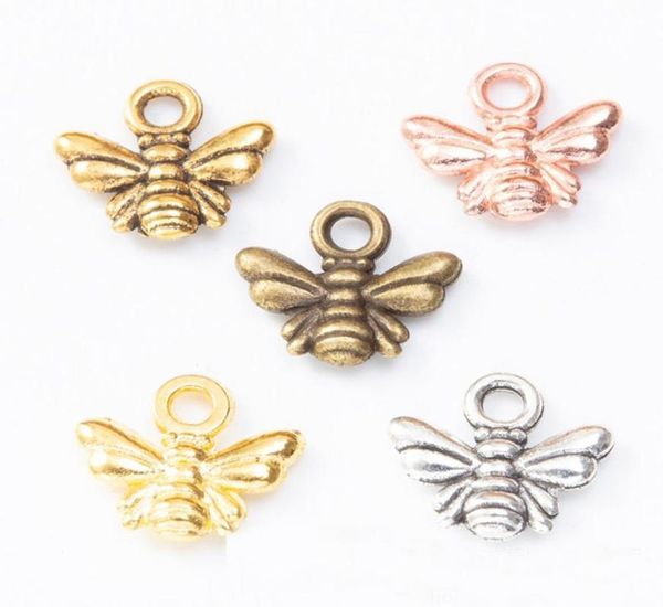 

whole fashion alloy insect charms multi color animal bee charms 1011mm 200pcs aac10403328965, Bronze;silver