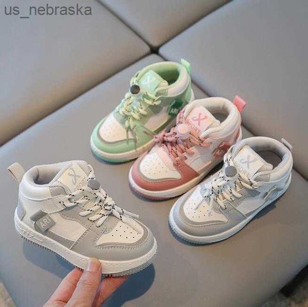 

sports shoes spring 112 years children leather outdoor sneakers boys girls soft sole breathable running shoes 2636 sneakers l230518, Black;grey