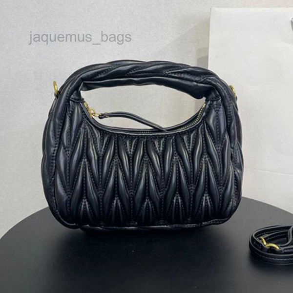 

wander miu bag hobo handbags purse tote bag women crossbody bags fold sheepskin leather zipper closure removable shoulder strap gold hardwar
