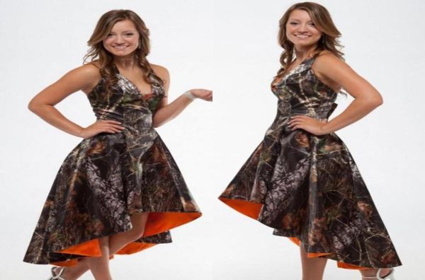 

custom made camo bridesmaid dresses halter neck high low backless maid of honor gowns a line camouflage bridesmaids dress3290503, White;pink
