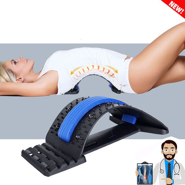 

other massage items 4 level back stretcher massager neck muscle relax lumbar magnetic therapy spine cracker board pain relif 230718
