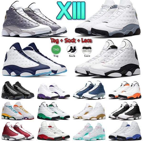 

13 13s basketball shoes mens high flint bred island green red dirty hyper royal starfish blue grey celestine blue black cat brave blue purpl