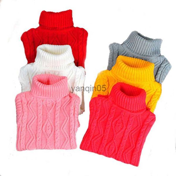 

pullover xxx boys girls thick sweater kids turtleneck knitted pullover children warm teenagers autumn winter solid color clothing hkd230719, Blue