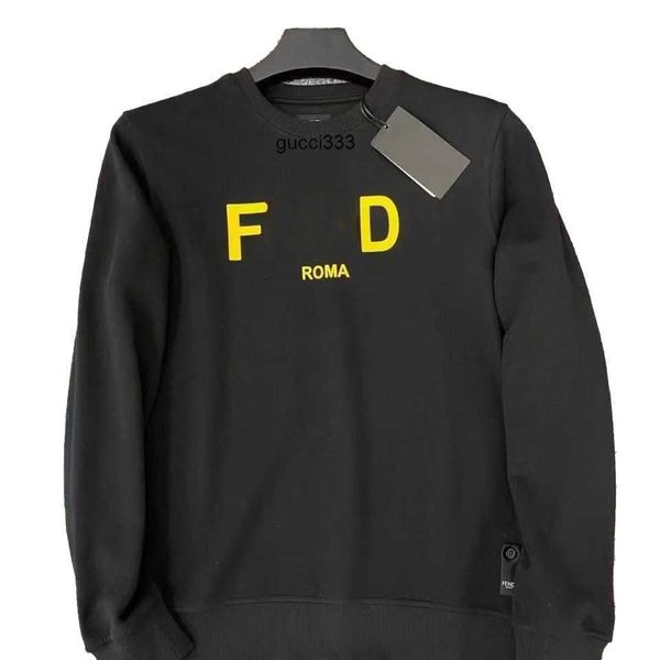 

mens fendyly ff mens hoodies sweatshirts designer sweater designer luxury classic autumn and winter new womens printed round neck plush cott, Black