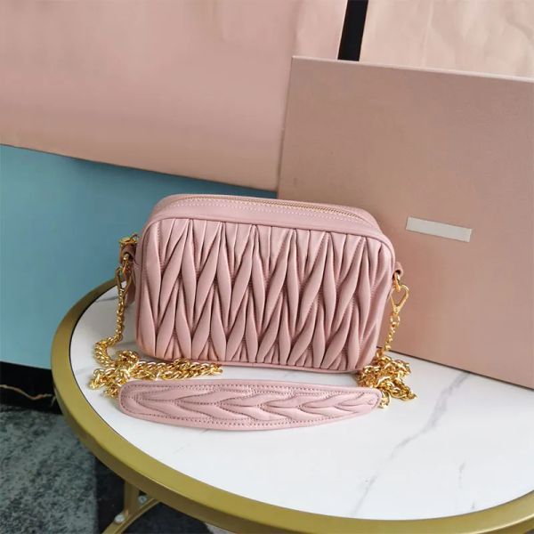 

2023 7a new camera bag women designer handbags imported lambskin 5bh118b shoulder cross body bags classic embossing detachable chain leather