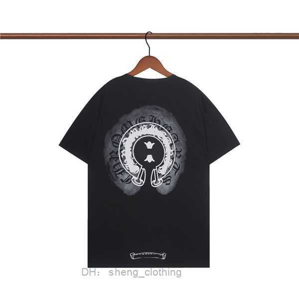 

chrome classics t shirts brand crew neck short sleeves tees t-shirts casual horseshoe sanskrit cross print dhbw heart 7 0d67, White;black