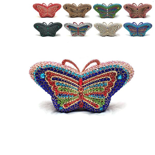 

evening bags luxury women evening party diamonds beautiful butterfly crystal purses elegant clutches bridal wedding small 230718