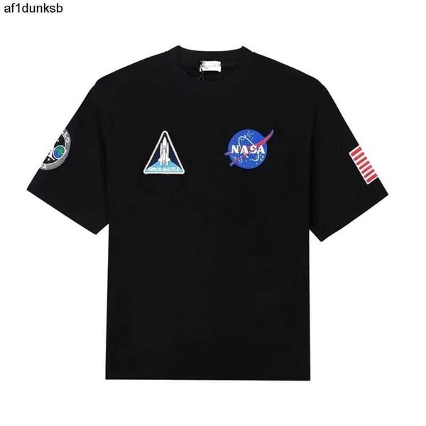 

balencigaly 20fw men and women t shirt casual t-shirts rocket tee astronauts shirts usa flag black balencaigaly bb paris space shuttle, White;black