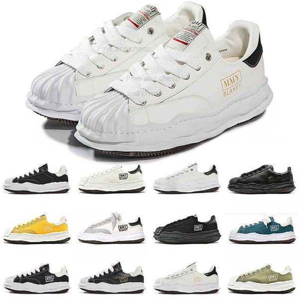 

mmy casual shoes men women sneakers maison mihara yasuhiro trainers designer platform canvas shoes low-sneaker blakey sole lace-up trainer s, Black