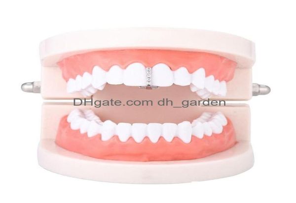 

grillz dental grills new sier gold plated cross hip hop cz single teeth grillz cap grill for halloween fashion party je dhgard9814799, Black