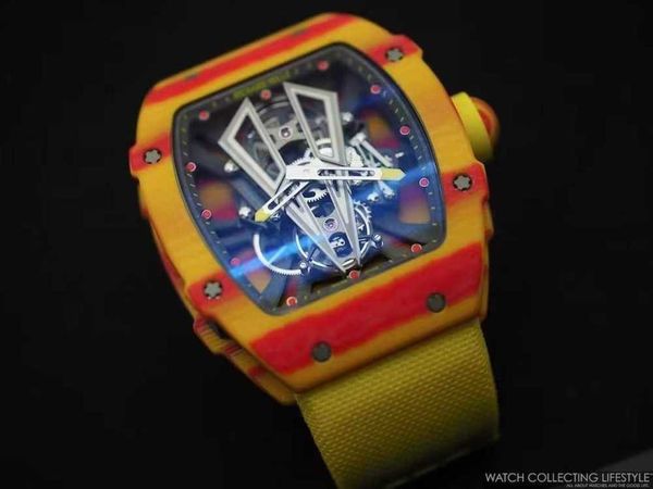 

designer rm27-03 real tourbillon watch fantasic superb men wrist watches yb86 bbr factory high-end quality mechanical uhr ntpt all carbon fi, Slivery;brown