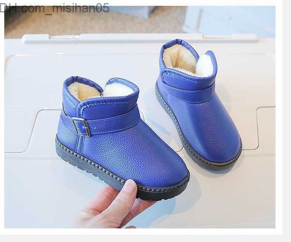 

boots boots mumoresip new winter fashion rubber for kids boys girls warm cotton snow water-proof pu children' ankle 21-38 l221011 z230, Black;grey