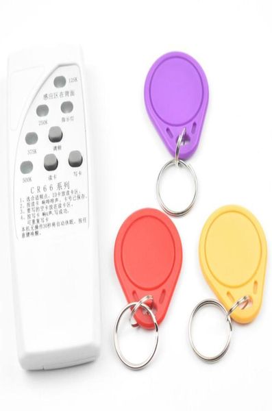 

rfid handheld copier duplicator 125khz id door access control card copier writer 3pcs t5577 writable cards keyfob reader writer3930163