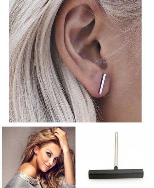 

simple design 12cm copper stud earrings man women punk party ear accessories for boys girls8501285, Golden;silver