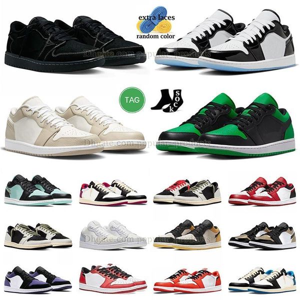 

designer low jumpman 1 basketball shoes black phantom concord lucky green sail rattan og olive mocha 1s fragment grey light smoke sneaker tr