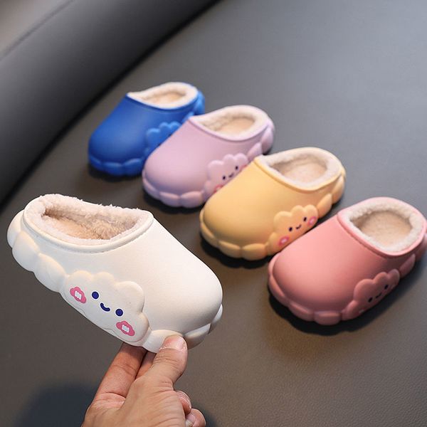

slipper winter kids slippers for girls indoor toddler boys furry fur slides home baby shoes warm antislip children' csh959 230718, Black;grey