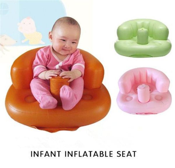 

useful 3 color baby inflatable seat funny infant children inflatable seat sofa portable baby dining chair toddler chair kid3854138316