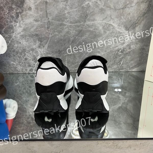 

2023 new r men's lace-up shoe chunky sneakers white thick-soled motif casual shoes round toe multicolor platform trainers xsd221107, Black