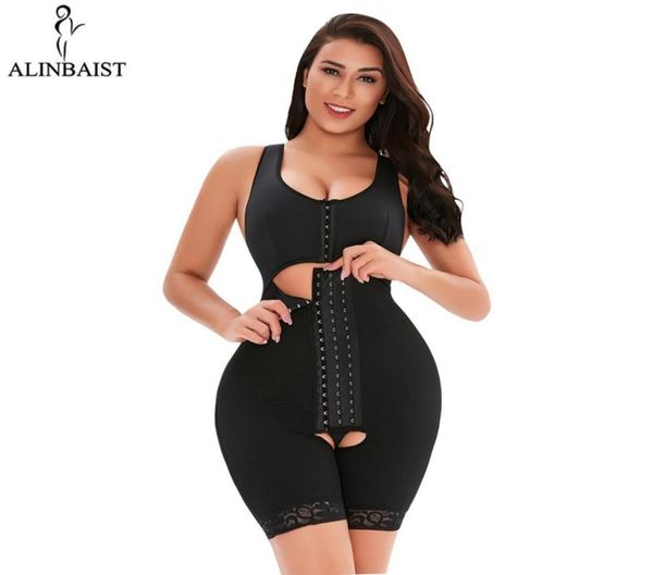 

women shapewear bodysuit full body shaper panty fajas after surgery post liposuction compression garments butt lifter hooks9356867