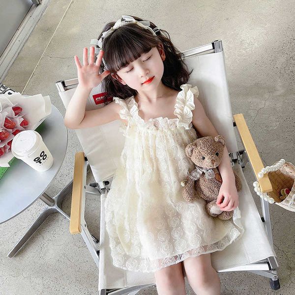 

girl's dresses summer girls yarn dress r230719, Red;yellow