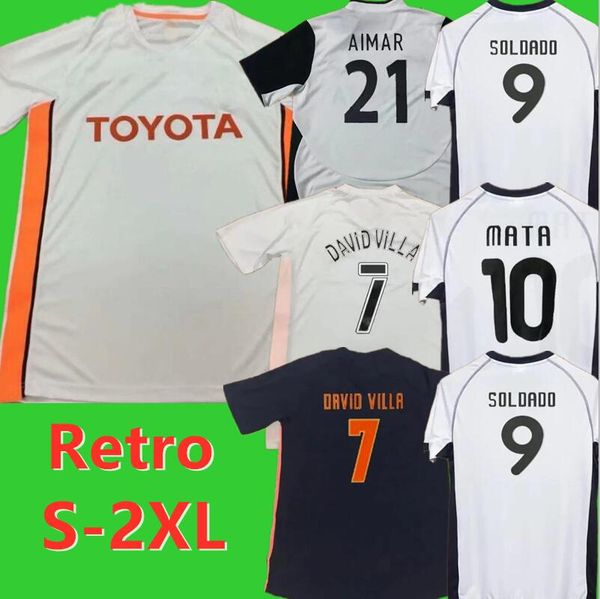 

2001 2010 2011 valencia vicente mendieta mens retro soccer jerseys 10 11 silva 06 07 edu home white away black retro vicente football shirt, Black;yellow
