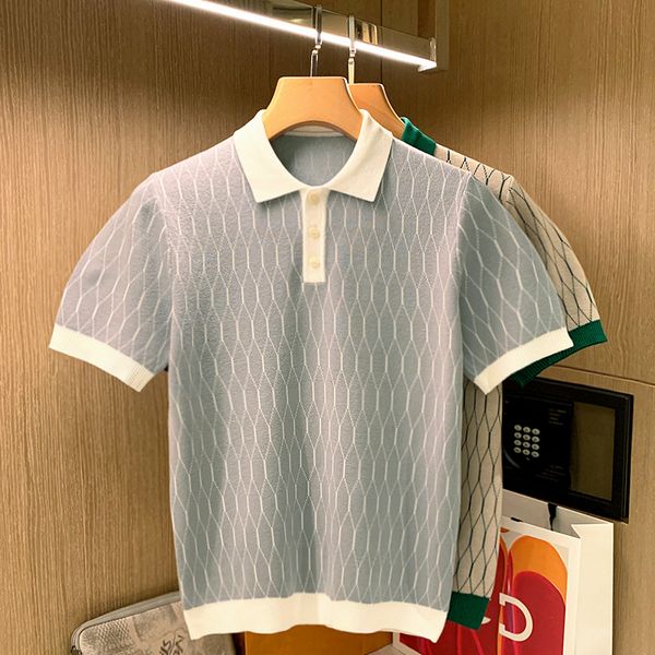 

men's polos grade cotton brand designer trendy summer polo shirt men design short sleeve casual fashions mens clothes g118 230719, White;black