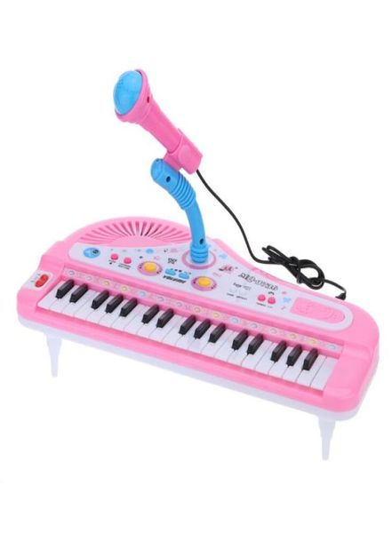 

37 keys electone mini electronic keyboard musical toy with microphone educational electronic piano toy for children kids babies4372335