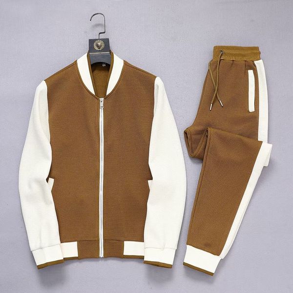 

men's tracksuits plus size outerwear & coats sizehoodies hoodies suit hooded casual fashion color stripe printing asian size wild breat, Gray