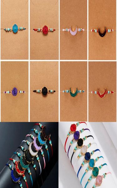 

handwoven precious gemstone bracelet make a wish natural stone bracelet handmade beads braided bracelets with card jewelry drop s7877857, Golden;silver