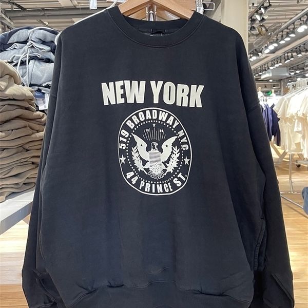 

men's hoodies sweatshirt eagle print loose sweatshirts autumn vintage cotton warm long sleeve oversized retro casual pullovers female 2, Black