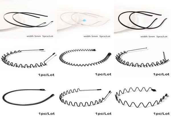 

chic black wavy hairband men women washing headband scrunchy styling tools accessories headwear hair head hoop bands6582670, Black;brown