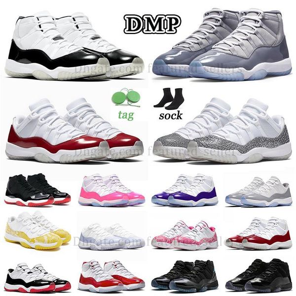 

high low cool grey jumpman 11 mens basketball shoes 11s cement grey dmp pink snakeskin gamma blue cap gown 72-10 cherry university blue men