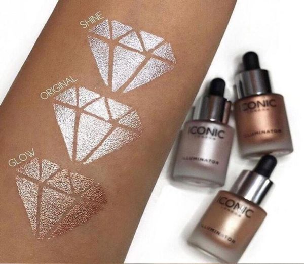 

new arrial iconic london illuminator liquid bronzers highlighters in shine original shine glow 3 color face make up highlighter2468739