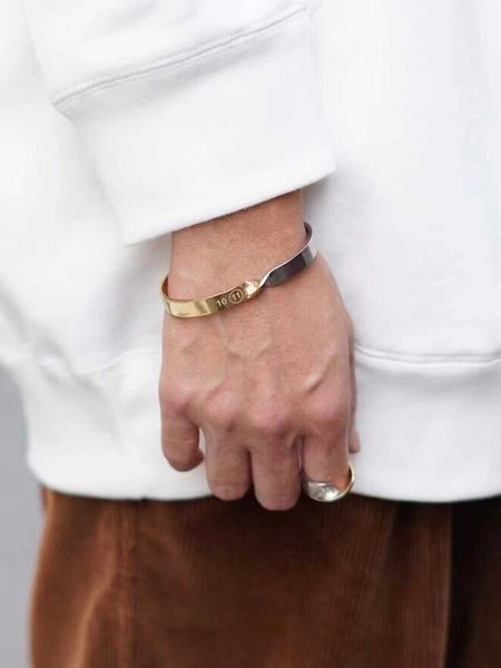 

wind mobius twisted digital marsion mm6 margiela men's and women's bracelet, Golden;silver