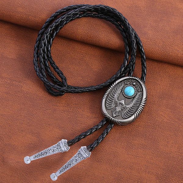 

bolo ties turquoise bolo tie collar rope western cowboy pibolo tie hkd230719, Red