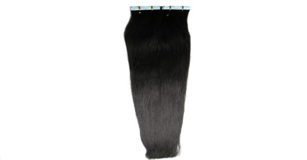 

40pcs straight brazilian virgin remy black tape hair extensions virgin skin weft tape adhesive hair extensions tape human hair ext3438605