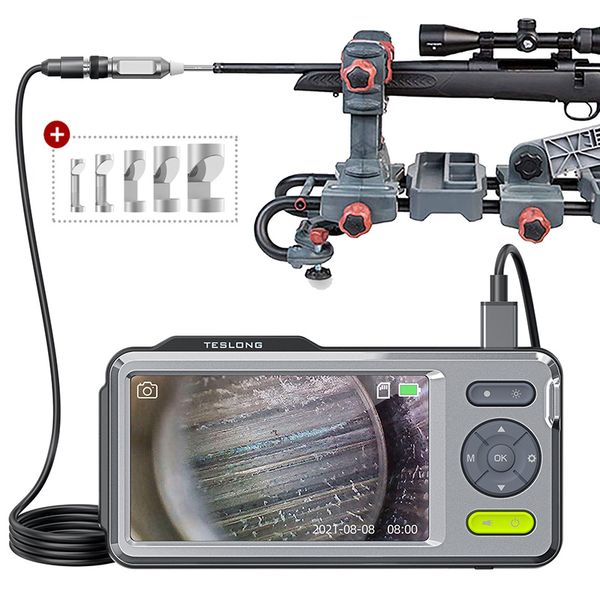 

teslong rigid rifle borescope with 5" monitor, bore inspection camera visual gun cleaning system-fits .20 caliber & larger-w/26-inch lo