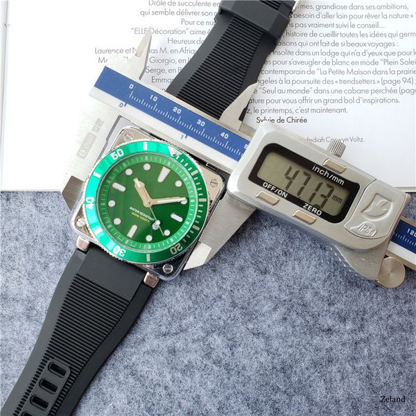

2023 new bell watches global limited edition stainless steel business chronograph ross luxury date fashion casual quartz men's watch ru, Slivery;golden
