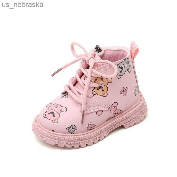 

children cotton short boots baby cute cartoon ankle boots girls fashion warm winter shoes boys antislip toddler boots l230518, Black;grey
