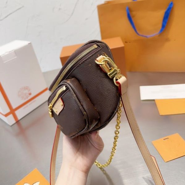 

fashion designer mini bumbag women waist bags luxury brown flower easy pouch on strap fannypack mens belt bag crossbody fanny pack 18 x13cm