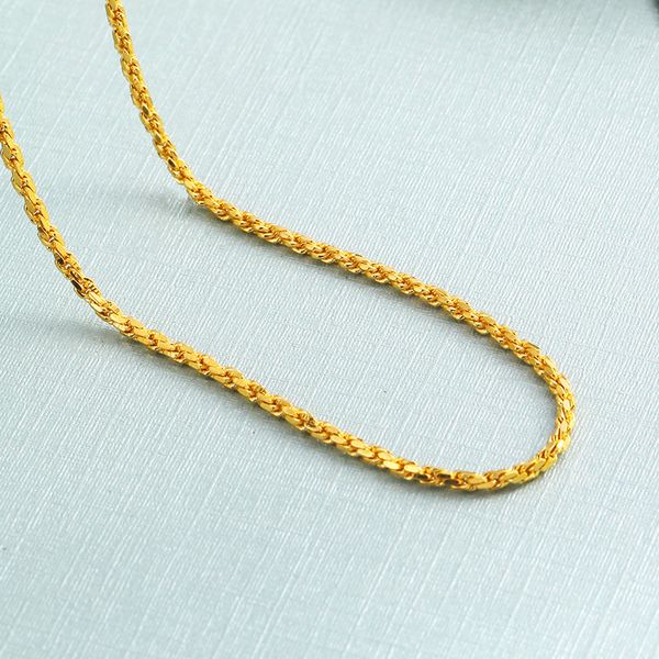 

gold plated single chain imitation gold necklace women's sand gold snake bone water wave short women's clavicle chain necklace, Silver