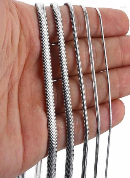 

chains herringbone chain stainless steel necklace for men boy 3/5/6mm silver color 18-20inch jewelry fashion accessories9373322