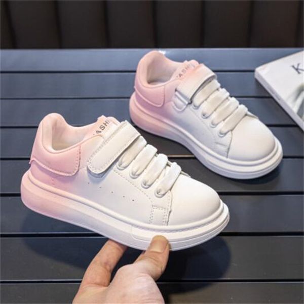 

gradient color kids shoes boys girls outdoor trainers toddler baby casual sneakers fashion children running sports shoes, Black