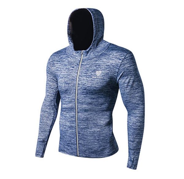 

running jacket for men zipper long sleeve sport jackets fitness gym hoodies quick dry sports men039s clothing sportswear9375219, Black