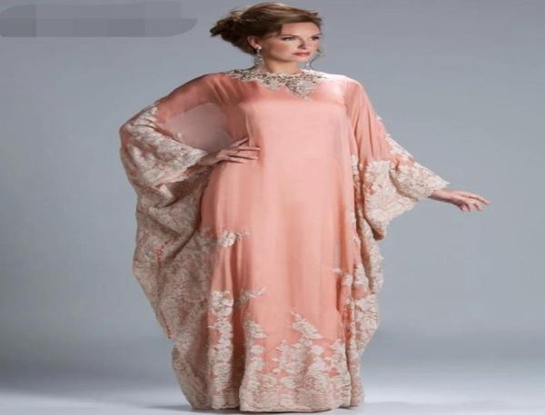 

gorgeous kaftan abaya arabic evening dresses lace appliques chiffon long prom gowns dubai muslim formal wear8617057, Black;red
