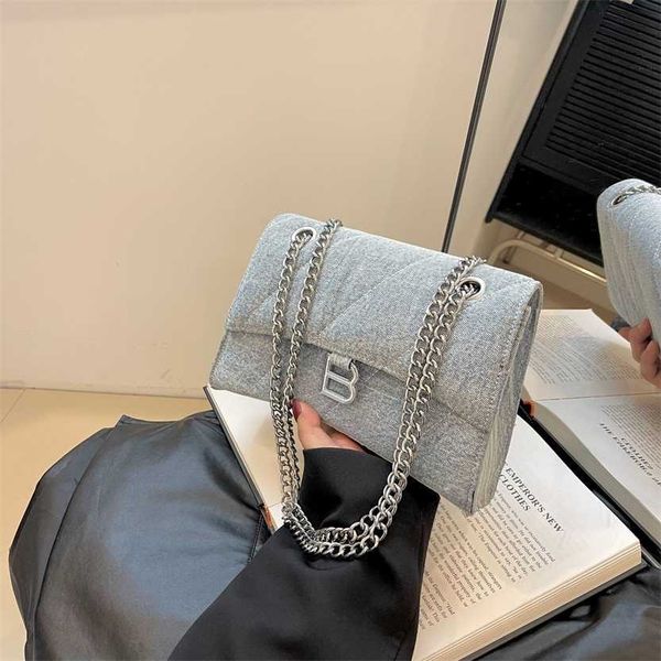 

62% off 2023 new bagbag designer french senior feeling women's new fashion net red temperament denim chain one shoulder underarm bag