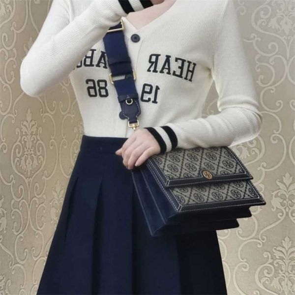 

63% off 2023 new bagbag designer european and american luxury tb authentic women's with wide straps vintage organ crossbody high-end fe